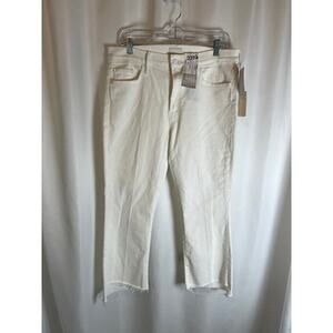 Mother Lil Insider Crop Step Fray Fairest Of Them All Jean Sz 32 White